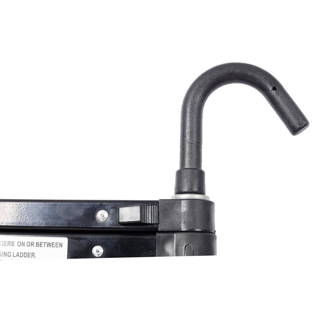 12.5FT Telescopic Ladder Aluminum Ladder with Non - Slip Feet and Stable Hook Portable Extension Ladder for Household and Outdoor Working 330lbs Capacity - Black - Fab Heavy Parts