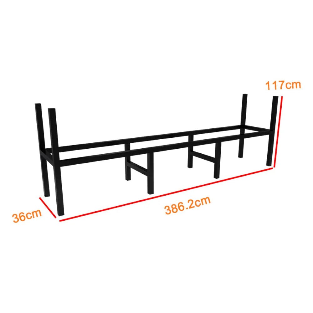 12.7FT Outdoor Firewood Rack with Cover 52x14.2x46.1in, Heavy Duty Firewood Holder & 600D Oxford Waterproof Cover for Fireplace, Patio, Indoor Outdoor - Fab Heavy Parts
