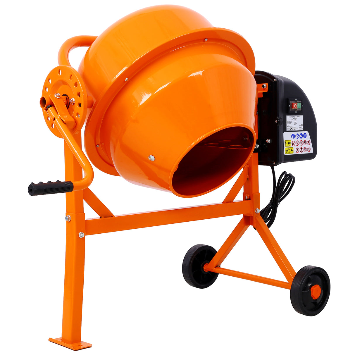 Cement Mixer 3 Cu. Ft Electric Concrete Mixer Machine 110v AC Motor