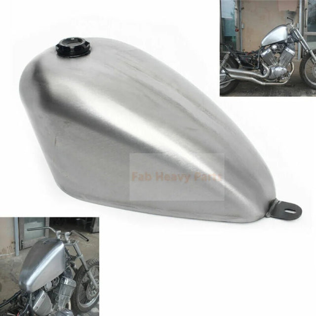 12L 3.2 Gallon Handmade Steel Fuel Tank & Gas Cap Fits for Yamaha Virago 250 XV250 - Fab Heavy Parts