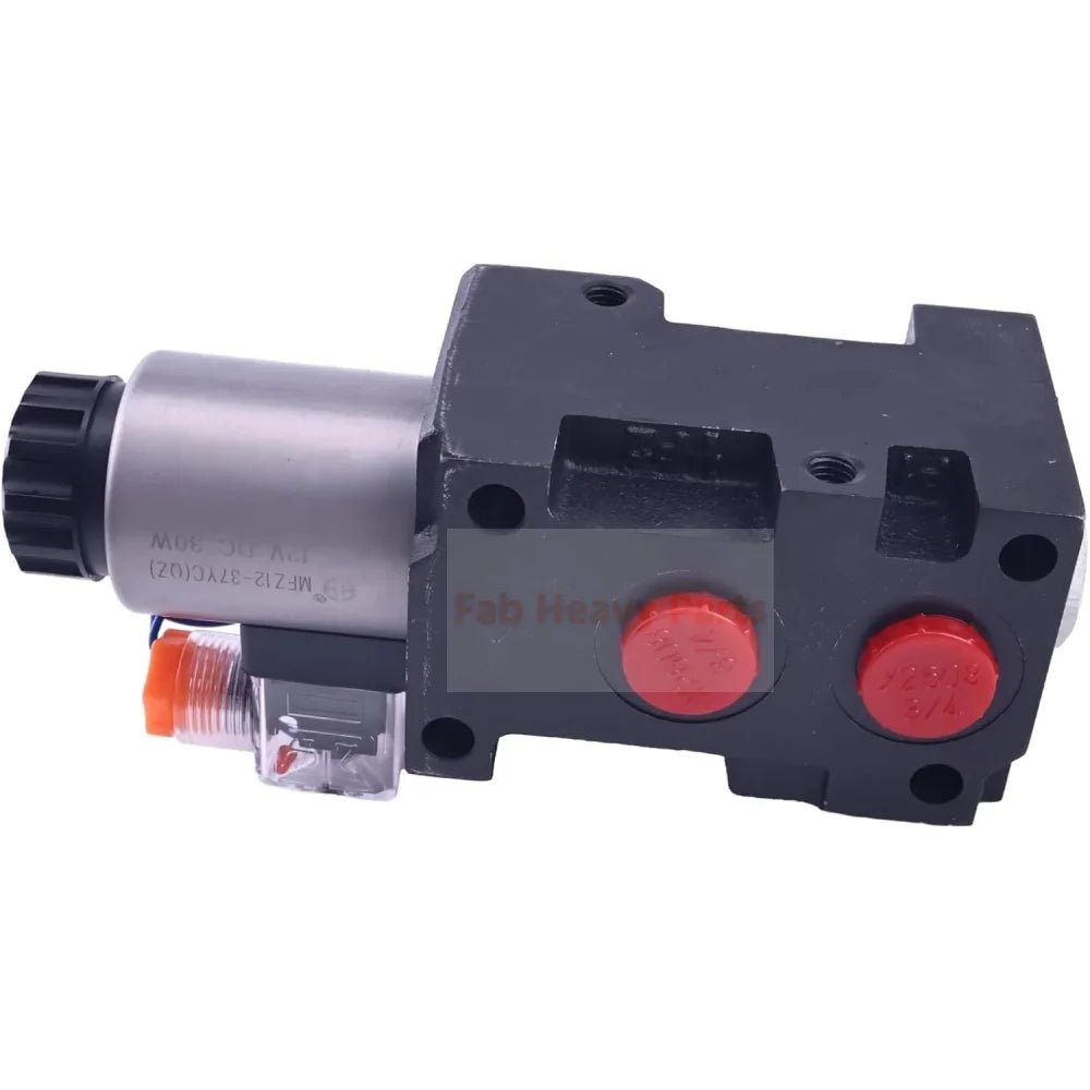 12V 2.5AMPS Double Selector Valve 13.2GPM 3600PSI Max Six SAE 8 Ports - Fab Heavy Parts