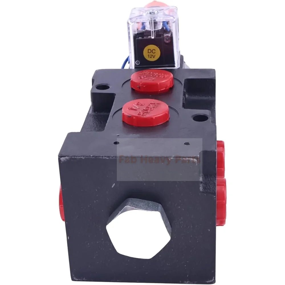 12V 2.5AMPS Double Selector Valve 13.2GPM 3600PSI Max Six SAE 8 Ports - Fab Heavy Parts