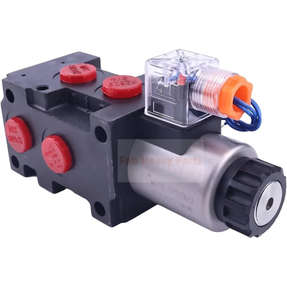12V 2.5AMPS Double Selector Valve 13.2GPM 3600PSI Max Six SAE 8 Ports - Fab Heavy Parts