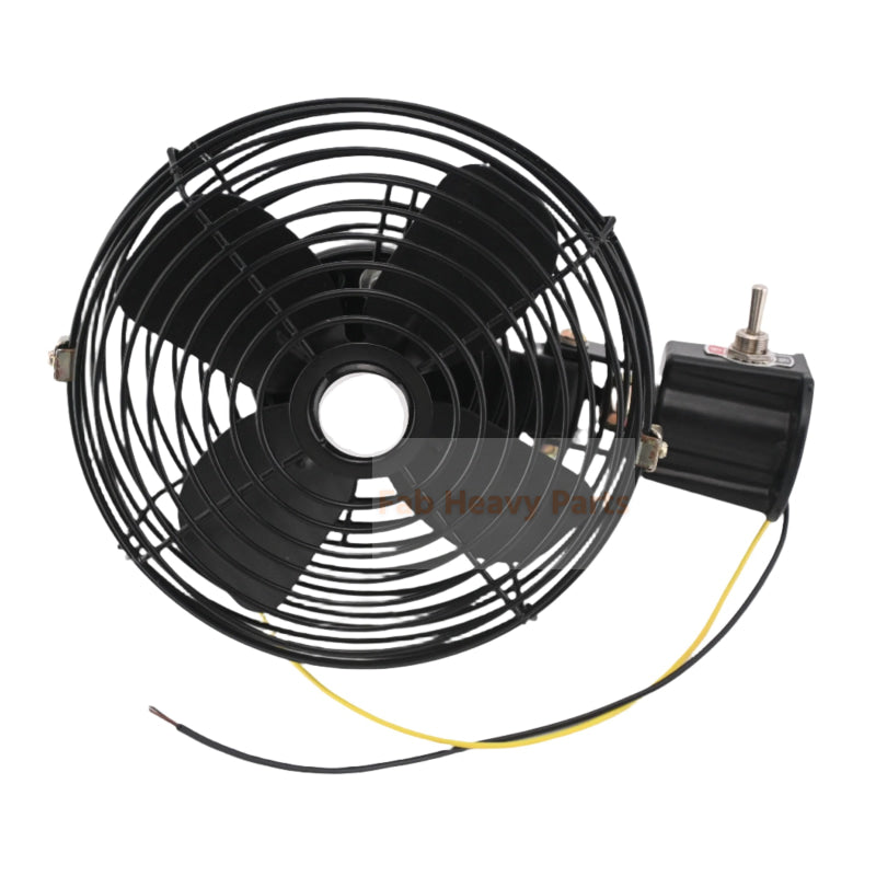 Ventilador de aire de cabina de 12V de 6 V de 6 pulgadas Ventilador circulante de aire para el cargador de excavadores Tractor de retroexcavadora