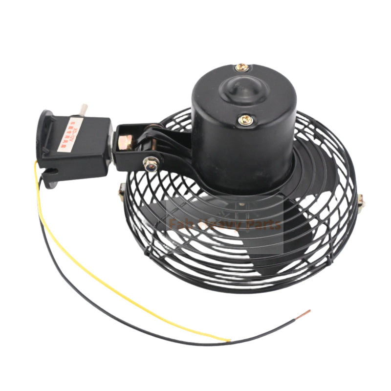 Ventilador de aire de cabina de 12V de 6 V de 6 pulgadas Ventilador circulante de aire para el cargador de excavadores Tractor de retroexcavadora