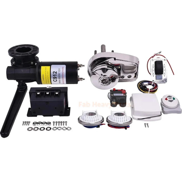 12V 900W Heavy Duty Anchor Winch High Speed Electric Windlass Fits for Boat Car 6MM C912