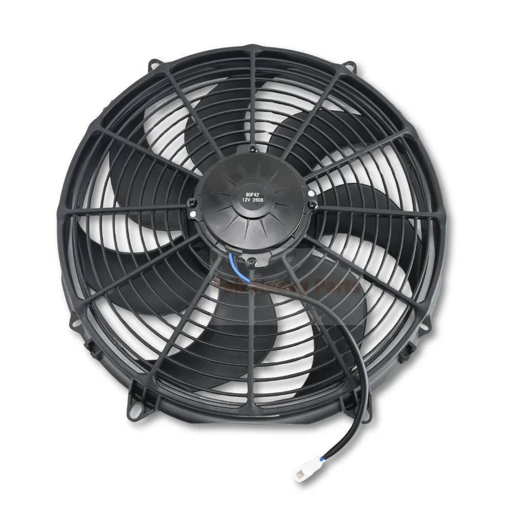 12V Condenser Puller Fan 30102201 VA18-AP71/LL-86A VA18-AP70/LL-41A Fits for Excavator Truck Generator - Fab Heavy Parts