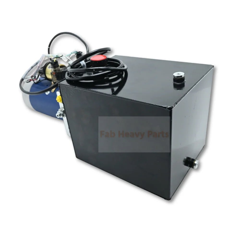 12V DC Double Acting Hydraulic Power Unit 8 Quart Steel Tank 3kW 1.8GPM 2900PSI SAE 8 Fits for Dump Trailer Car Lifting - Fab Heavy Parts