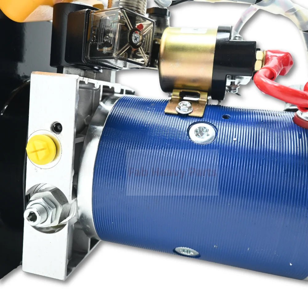 12V DC Double Acting Hydraulic Power Unit 8 Quart Steel Tank 3kW 1.8GPM 2900PSI SAE 8 Fits for Dump Trailer Car Lifting - Fab Heavy Parts
