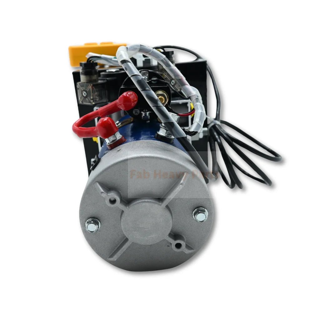 12V DC Double Acting Hydraulic Power Unit 8 Quart Steel Tank 3kW 1.8GPM 2900PSI SAE 8 Fits for Dump Trailer Car Lifting - Fab Heavy Parts