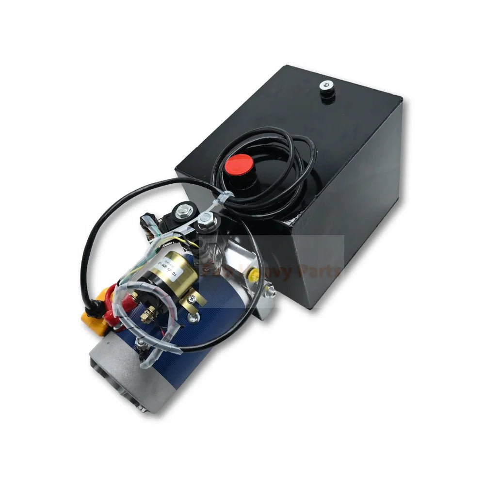 12V DC Double Acting Hydraulic Power Unit 8 Quart Steel Tank 3kW 1.8GPM 2900PSI SAE 8 Fits for Dump Trailer Car Lifting - Fab Heavy Parts