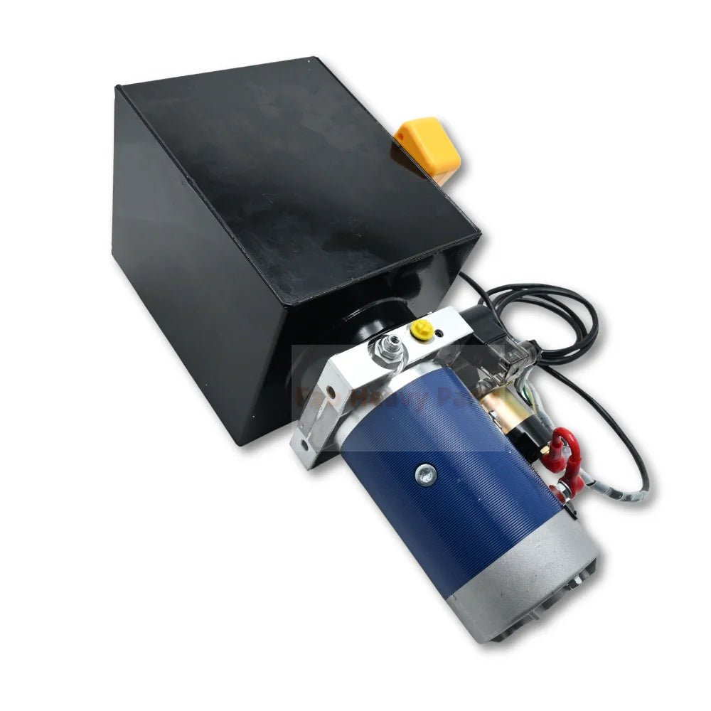 12V DC Double Acting Hydraulic Power Unit 8 Quart Steel Tank 3kW 1.8GPM 2900PSI SAE 8 Fits for Dump Trailer Car Lifting - Fab Heavy Parts