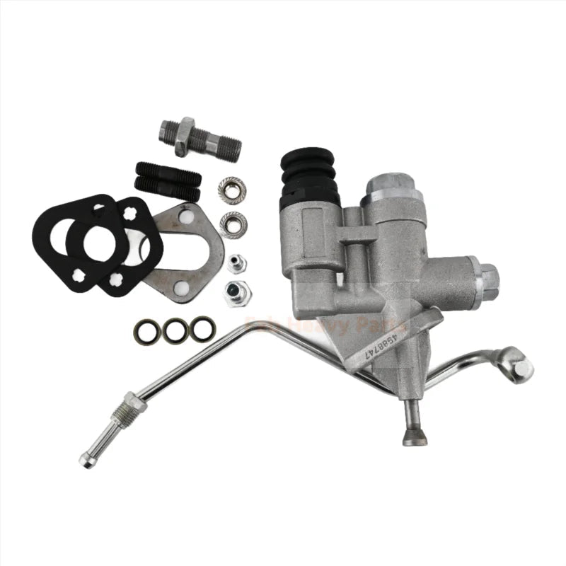 12V Fuel Lift Pump Kit With Line 4988747 3936316 Fits for Cummins Engine 6BT Dodge Ram Pickup Truck 2500 3500 5.9L 1994 - 1998 - Fab Heavy Parts