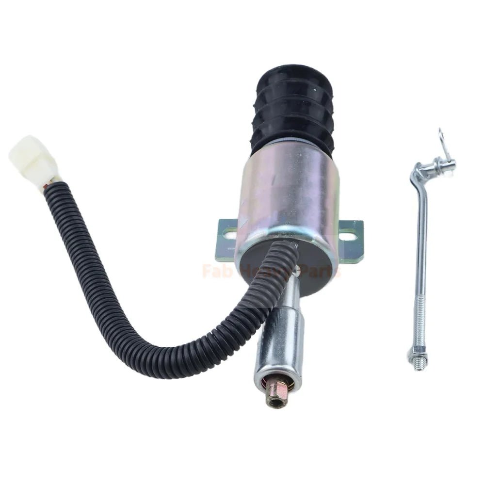 12V Fuel Shut Off Solenoid HL49331000144 Fits for Cummins Generator Excavator - Fab Heavy Parts