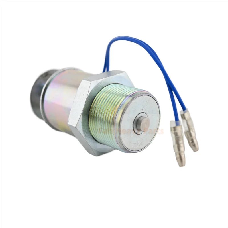 12V Fuel Shutoff Stop Solenoid 30A87 - 00060 for Mitsubishi K3B K3E K4D S3L S3L2Y1 Engine - Fab Heavy Parts