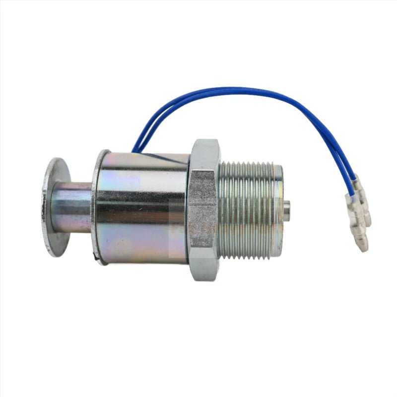 12V Fuel Shutoff Stop Solenoid 30A87 - 00060 for Mitsubishi K3B K3E K4D S3L S3L2Y1 Engine - Fab Heavy Parts