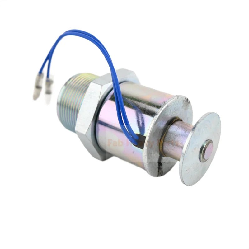 12V Fuel Shutoff Stop Solenoid 30A87 - 00060 for Mitsubishi K3B K3E K4D S3L S3L2Y1 Engine - Fab Heavy Parts
