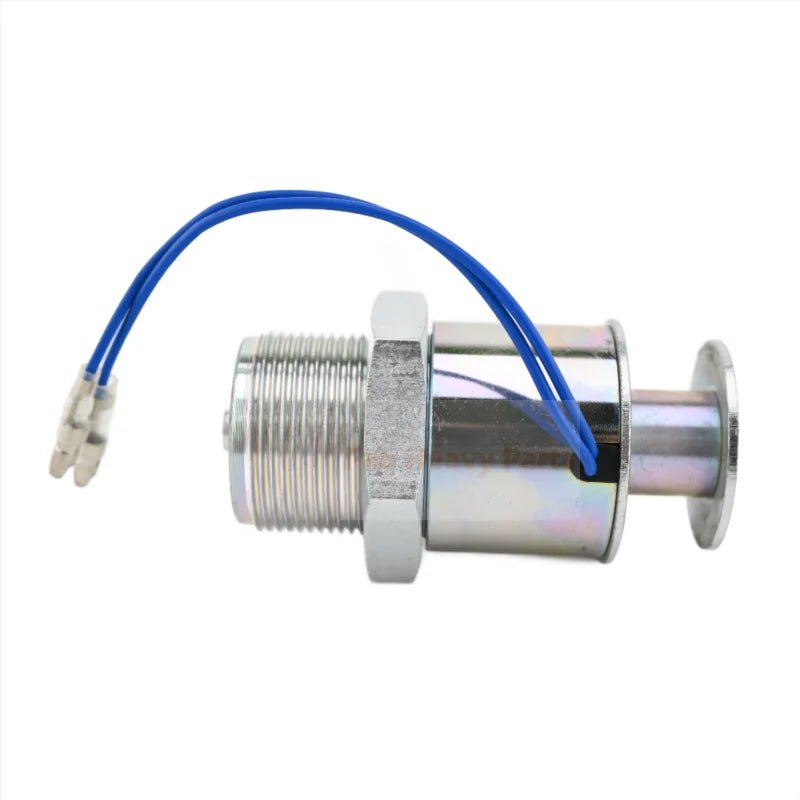 12V Fuel Shutoff Stop Solenoid 30A87 - 00060 for Mitsubishi K3B K3E K4D S3L S3L2Y1 Engine - Fab Heavy Parts