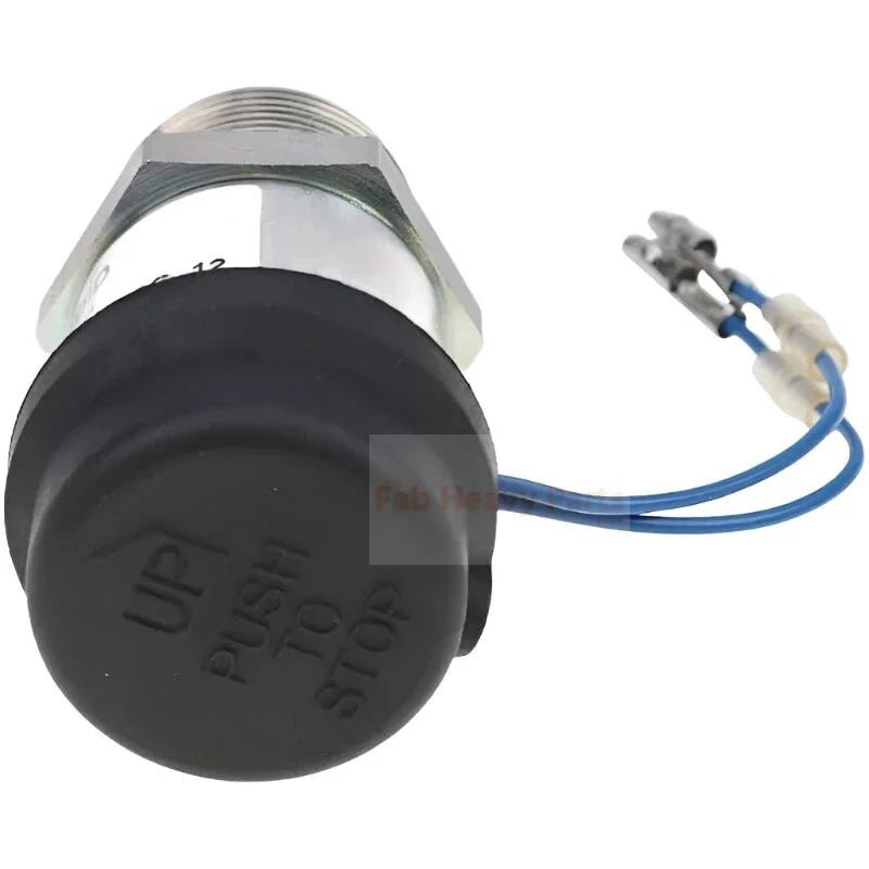 12V Fuel Shutoff Stop Solenoid 30A87 - 00060 for Mitsubishi K3B K3E K4D S3L S3L2Y1 Engine - Fab Heavy Parts