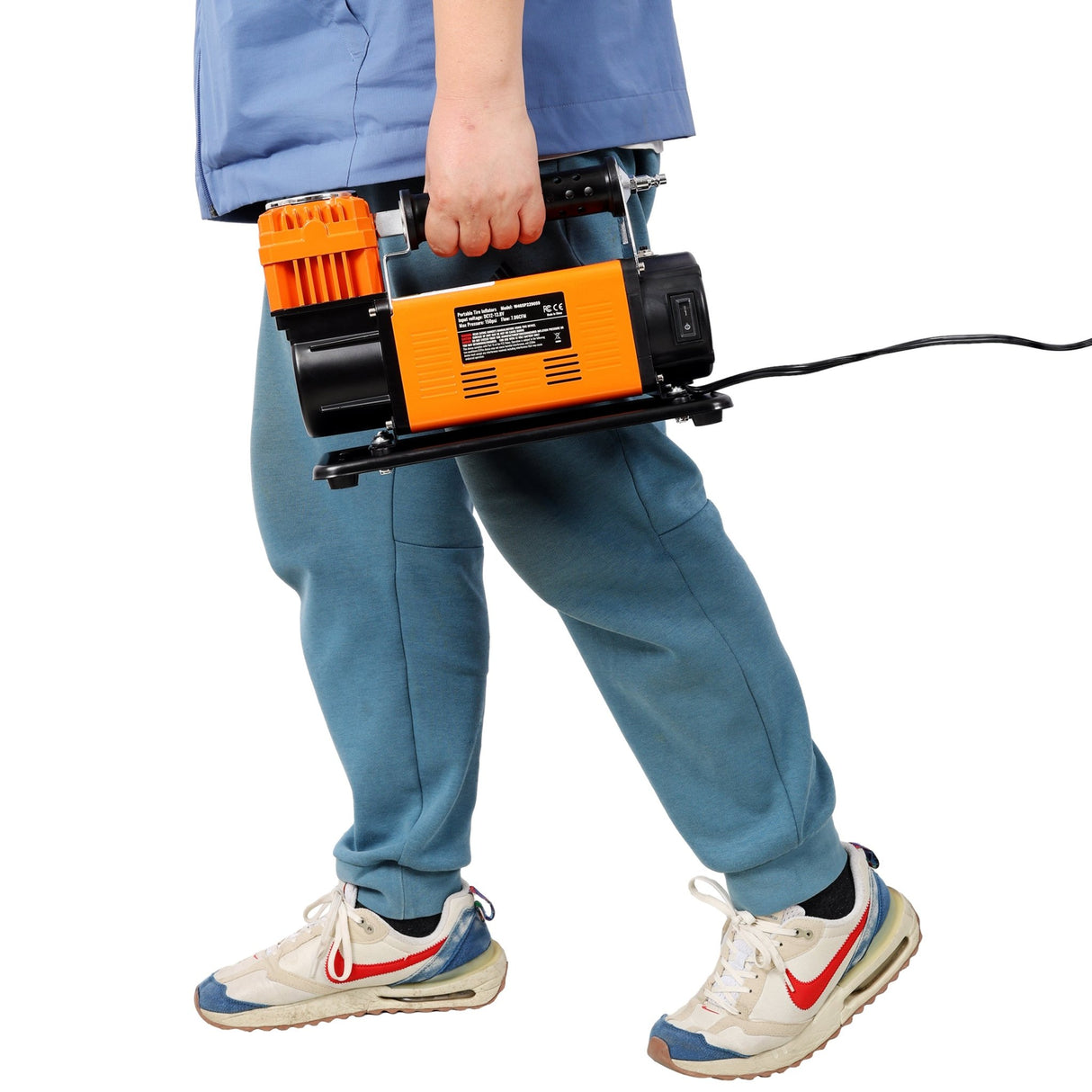 12V Heavy Duty Air Compressor Tire Inflator with Pressure Gauge Max 150 PSI - Fab Heavy Parts