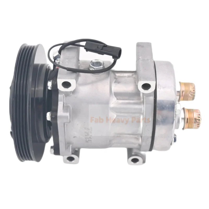 12V SD7H15 A/C Compressor 4105 47693200 84356660 Fits for CASE Loader 121F 21F 221F 321F 570NXT 580N 580SN 590SN - Fab Heavy Parts