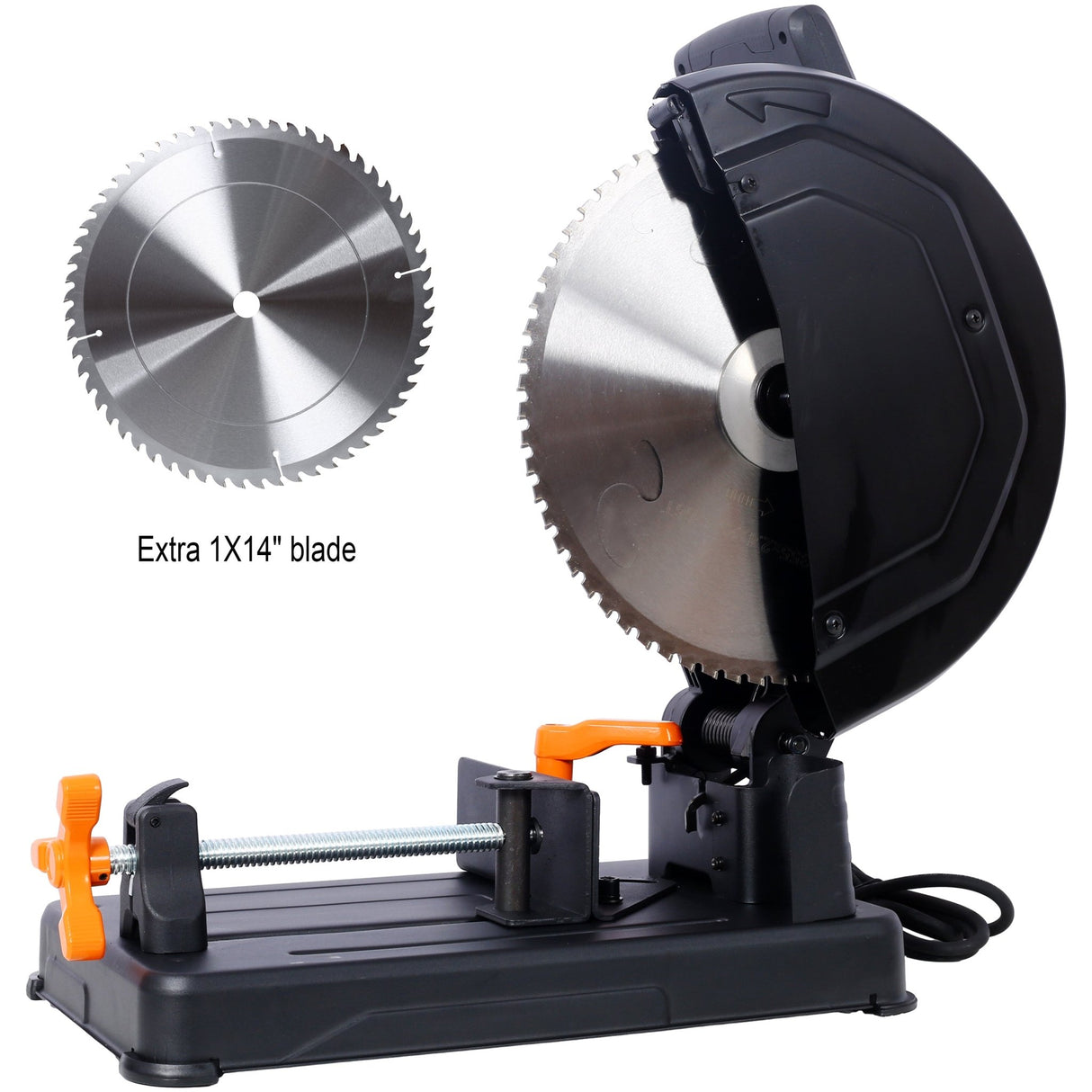 15 - Amp Heavy Duty 14 Inch Metal Cutting Chop Saw W/ 2x14 Inch Carbide - Tipped Blade ETL Certificate - Fab Heavy Parts