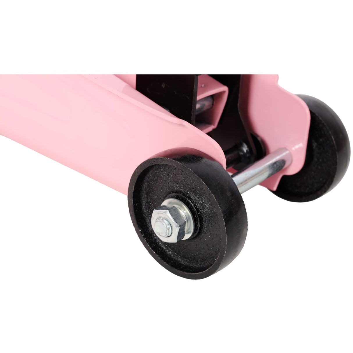 1.5 Ton Low Profile Hydraulic Floor Jack Lifting Range 5" - 11.8" with Plastic Case - Pink - Fab Heavy Parts