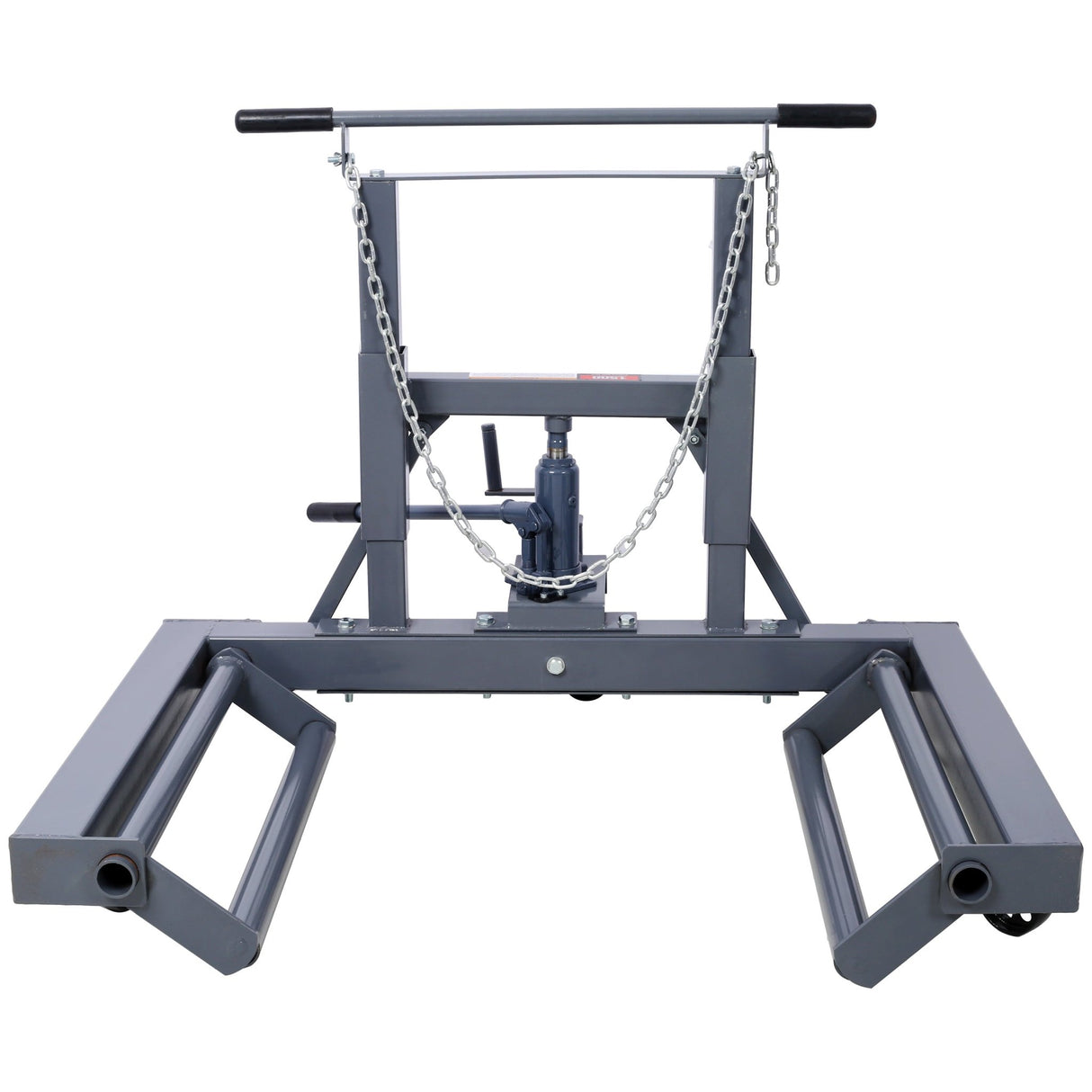 1,500 Lb. Capacity Adjustable Height Dual Wheel Dolly for Large Trucks - Grey - Fab Heavy Parts