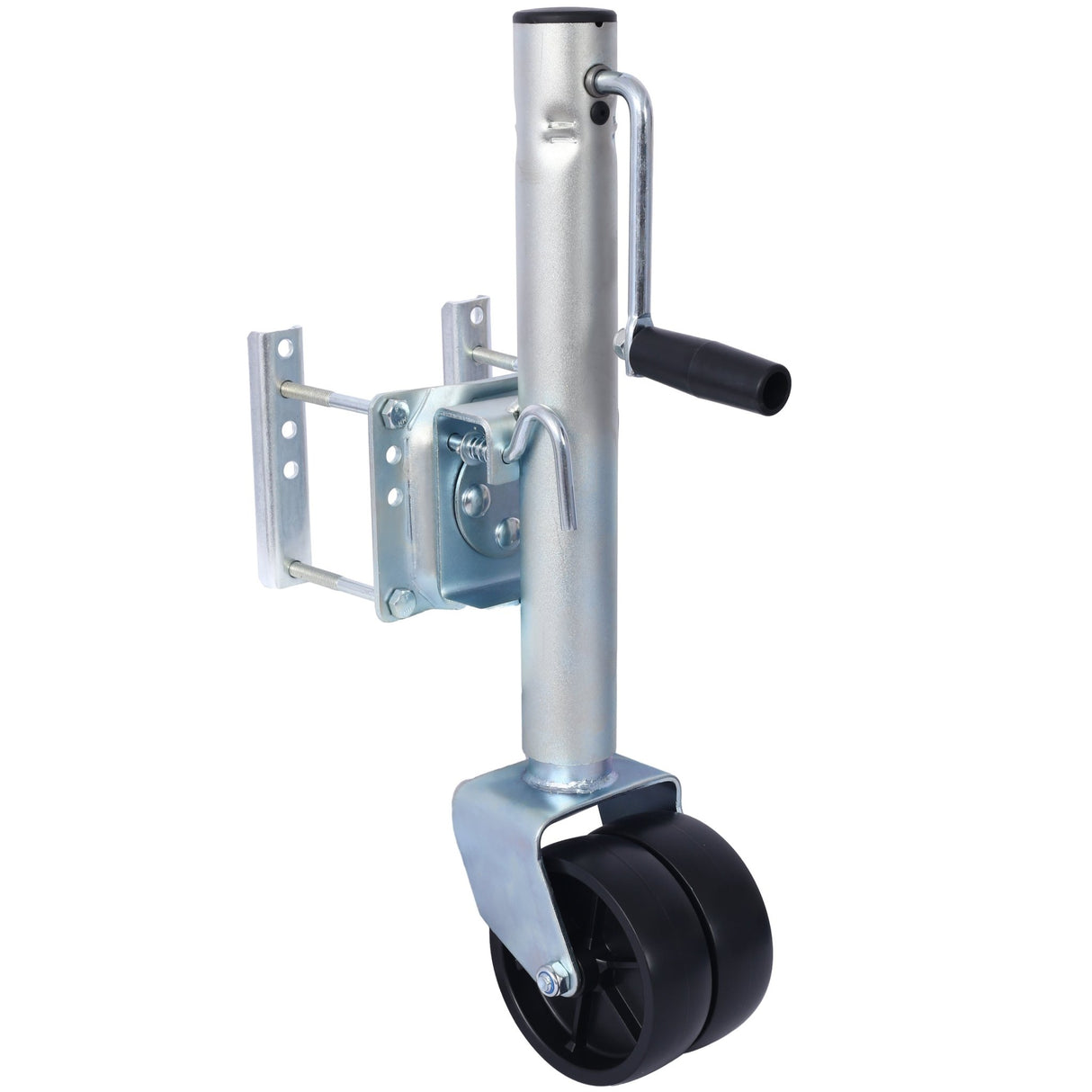1500lbs Trailer Jack with Double Wheel Adjustable 12" Lift Swivel Tongue Towing - Fab Heavy Parts