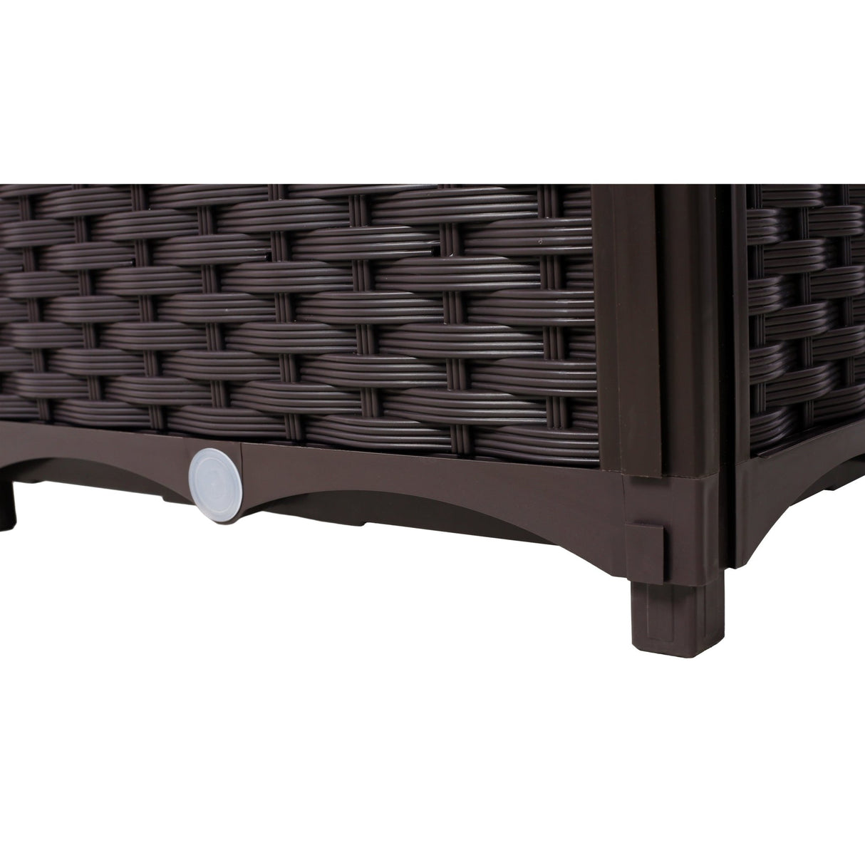 15.7"x15.7"x27.7" Elevated Planter Garden Box with Drainage Plug Raised Beds for Vegetable/Flower/Herb Outdoor Standing Gardening Kit - Brown - Fab Heavy Parts