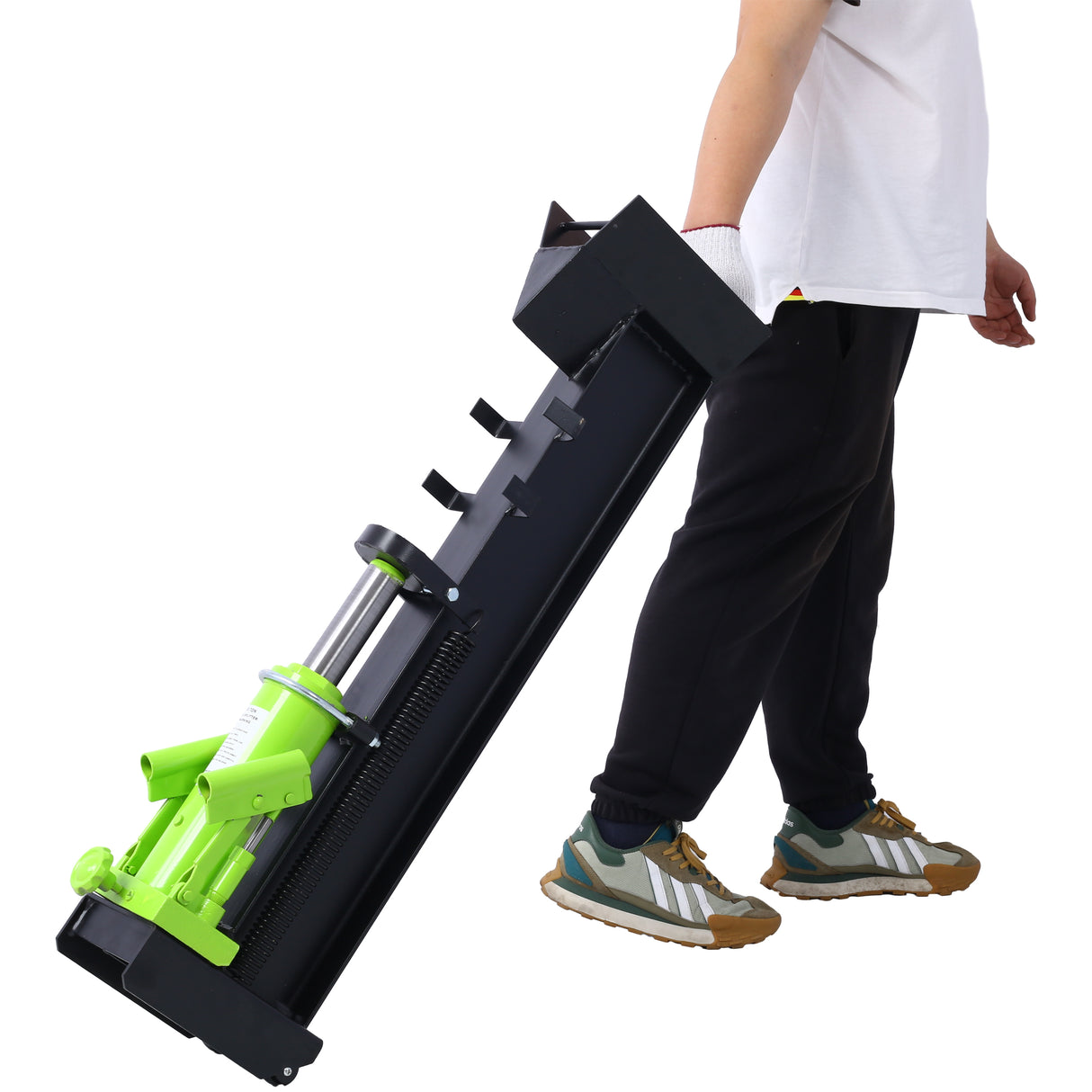 10 Ton Wood Cutter Manual 2 Speed Wheel Hydraulic with Horizontal Full Steel Beam