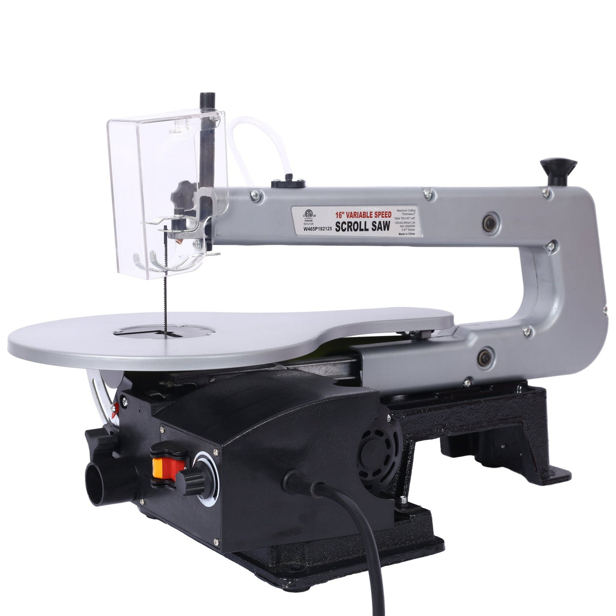 16 - Inch Variable Speed Scroll Saw with Extra - Large Adjustable Tilting Table ETL Certified - Fab Heavy Parts