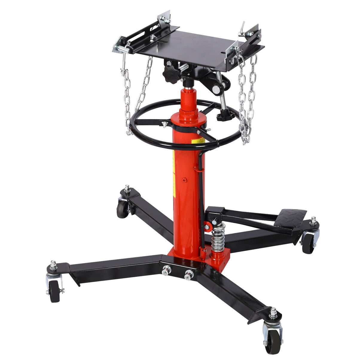 1660lbs Hydraulic Transmission Jack 2 Stage w/ 360° for Car Lift 0.75 Ton - Fab Heavy Parts