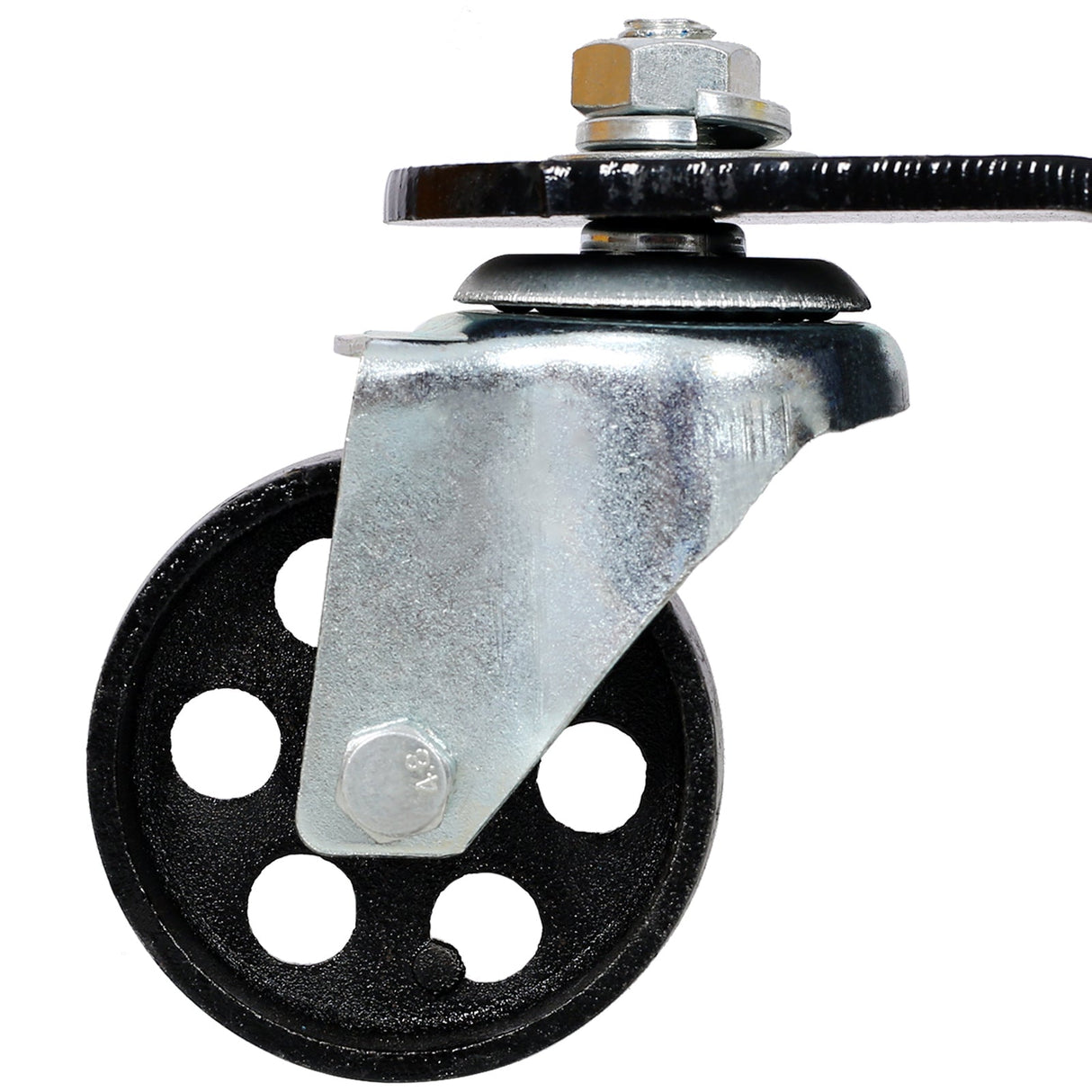 1660lbs Transmission Jacks Quick Lift Dual Spring Hydraulic Transmission 2 Stage w/ 360° - Yellow - Fab Heavy Parts