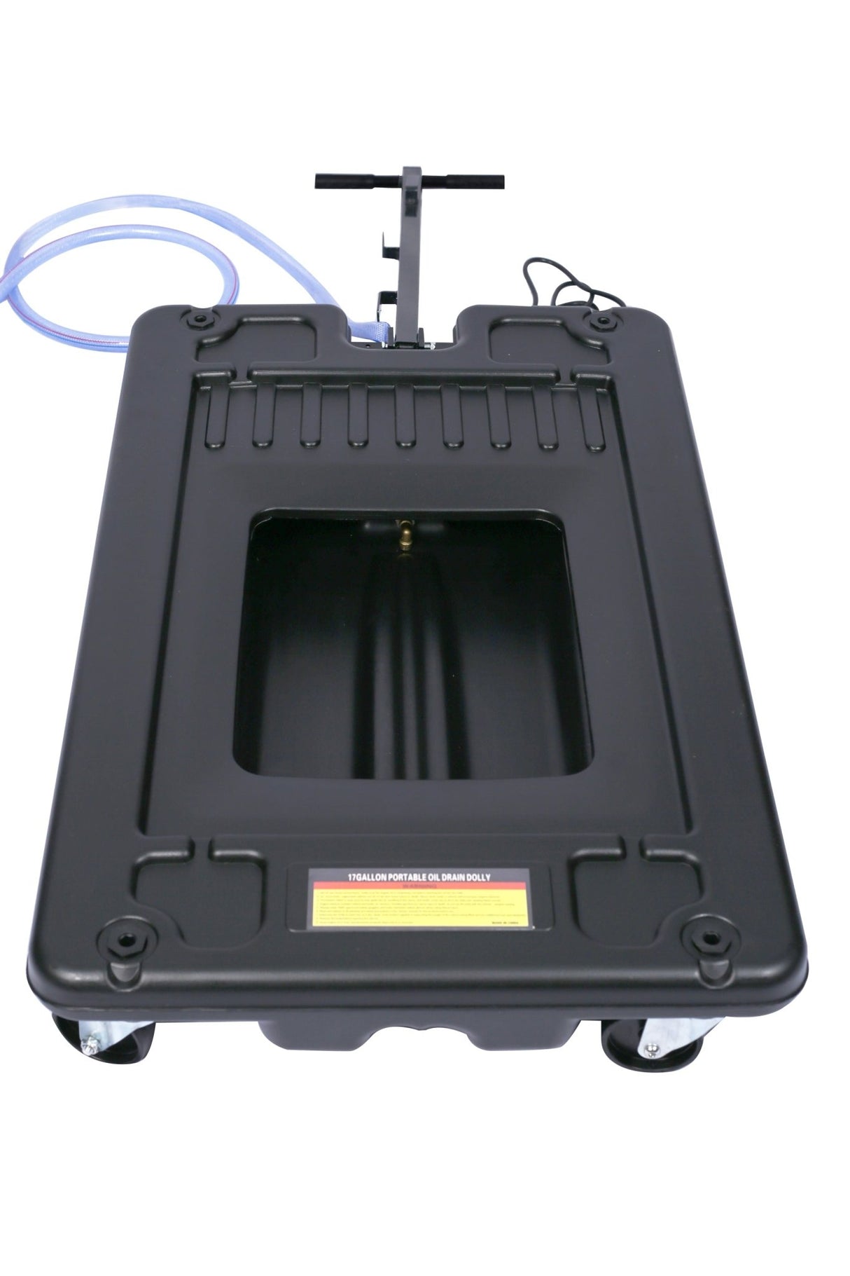 17 Gallon Low Profile Oil Drain Pan with Electric Pump - Fab Heavy Parts