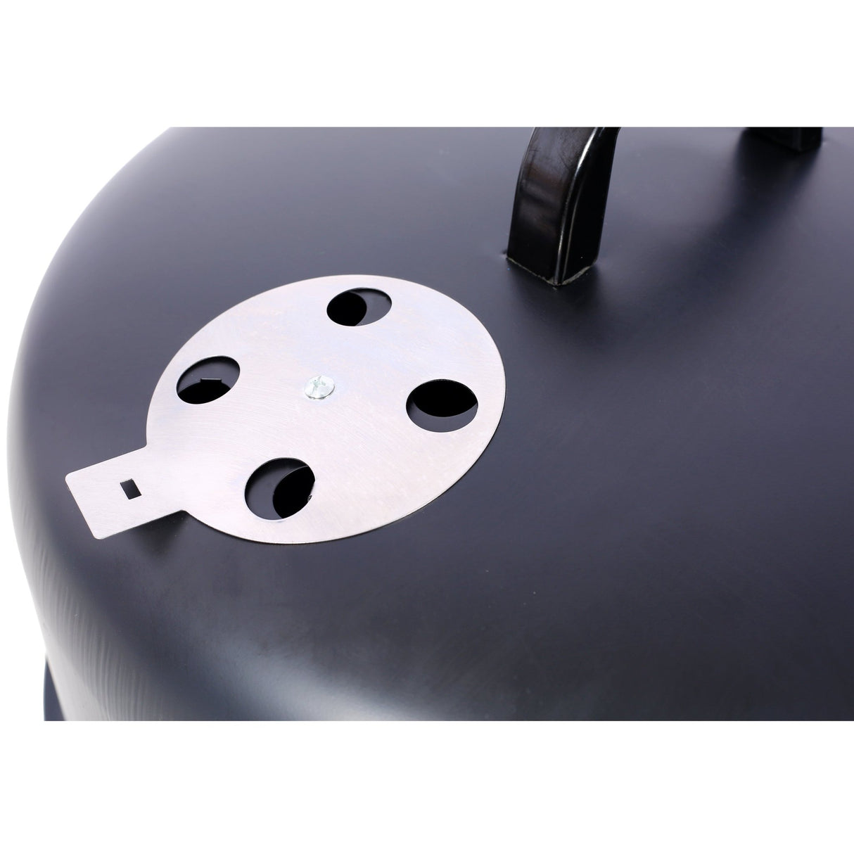 17 Inch Steel Charcoal Smoker Heavy Duty Round BBQ Grill - Black - Fab Heavy Parts