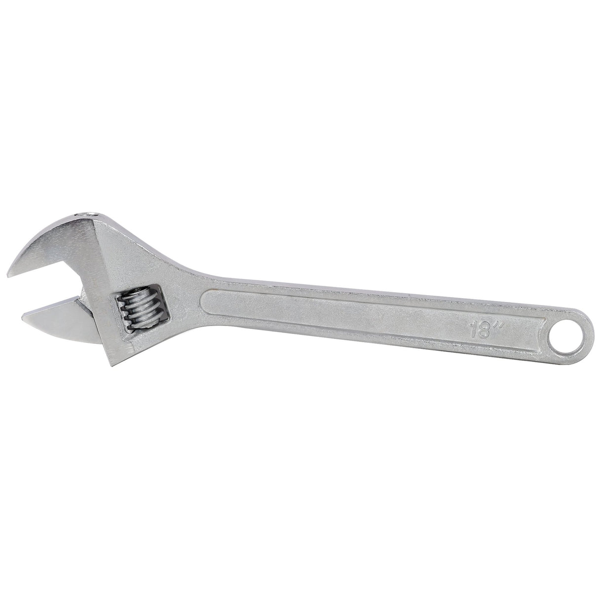 18 Inch Adjustable Wrench Drop Forged Carbon Steel Adjustable Spanner Wide Open Jaw Adjustable Wrench, Chrome Plated Polished Finish - Fab Heavy Parts