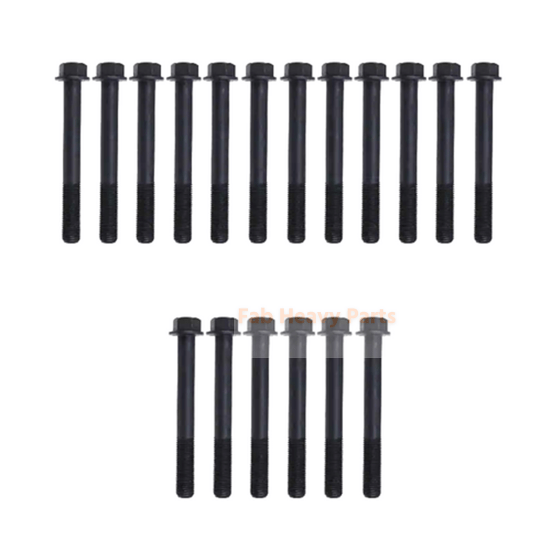 18Pcs Cylinder Head Bolt 129900 - 01200 Fits for Yanmar 4GP98 4TNE92 4TNE94 4TNE94L - Fab Heavy Parts