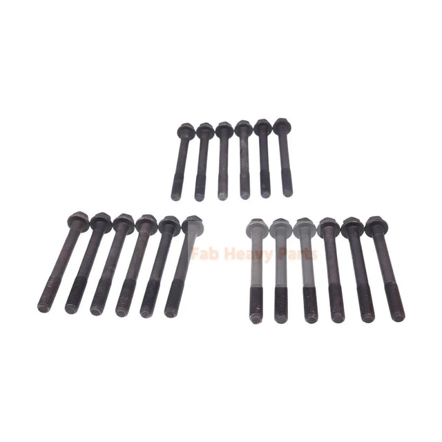 18Pcs Cylinder Head Bolts 129150-01200 Fits for Yanmar Engine 4TNE84 3TNV84 4TNV88 3TNV88
