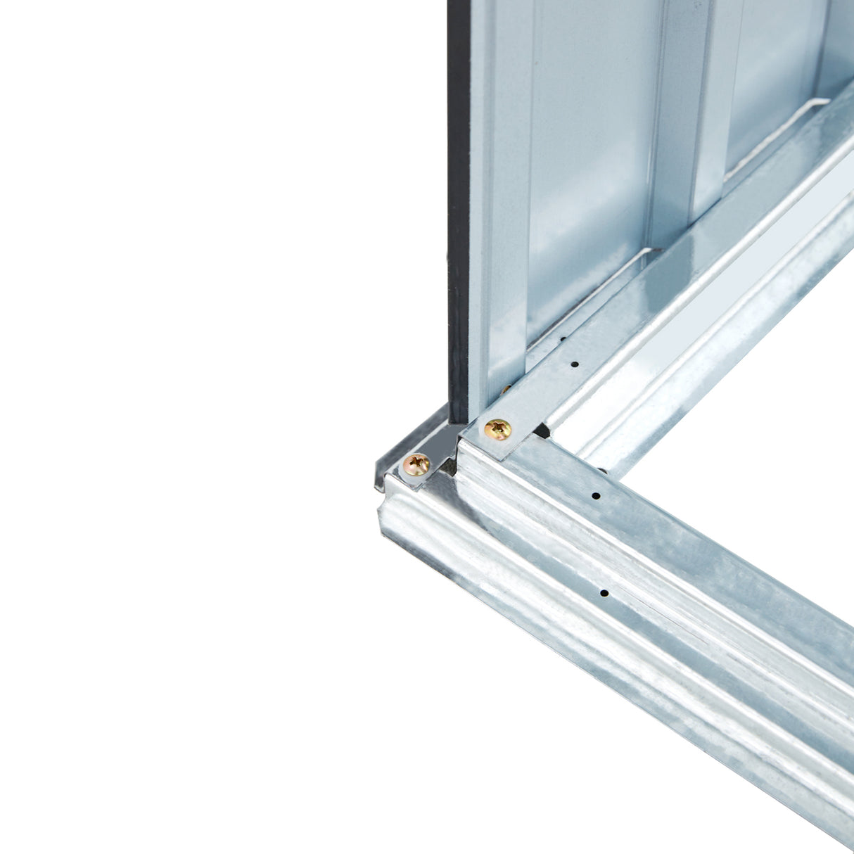 Outdoor Firewood Storage Shed Rack with Log Holder Galvanized Steel 98”