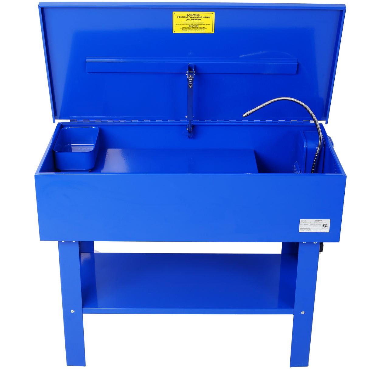 40 Gallon Parts Washer 24 Gallon Solvent Capacity 5 Gallon bawat Minuto Max Pump Output Heavy Duty Steel Powder Coated Blue