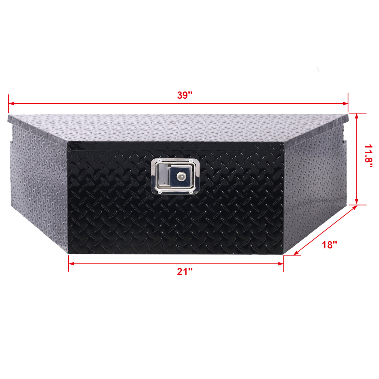 39 Inch Truck Box Aluminum Tool Box Heavy Duty w/Lock Keys 39x16.5x11.8inch--Black