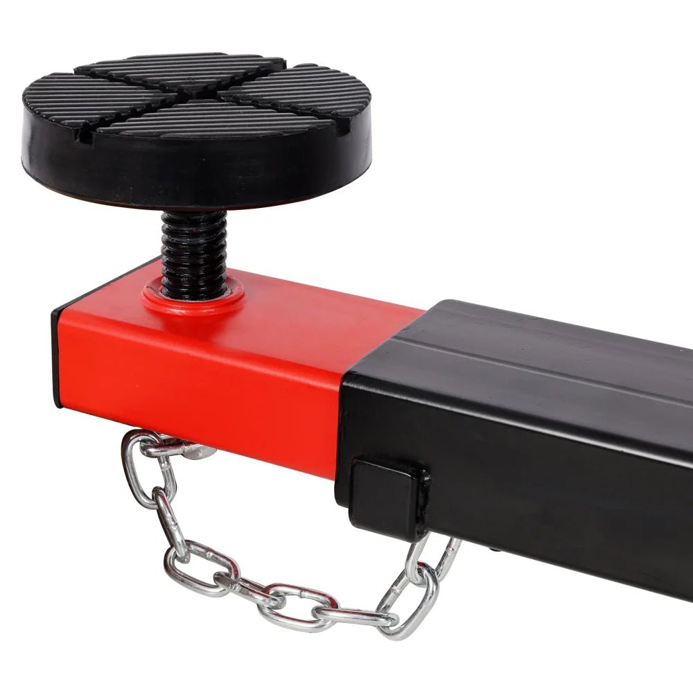 1Ton Floor Jack Cross Beam Adapter for Floor Jacks Engine Hoist Shop Crane Car Jack Underframe Cross Bar Cross - piece with Rubber Pads - Fab Heavy Parts