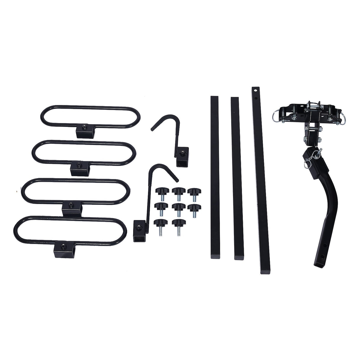 2 Bike Carrier Platform Hitch Rack Bicycle Rider Mount Fold Receiver 2' - Black - Fab Heavy Parts