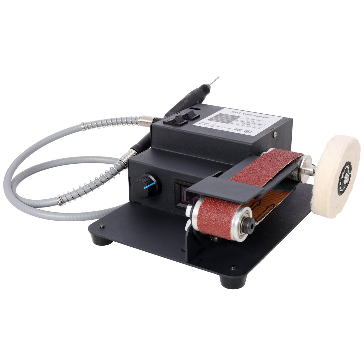 2 - in - 1 Belt Sander 350W Dual Motor Rotary Desktop Polisher - Fab Heavy Parts