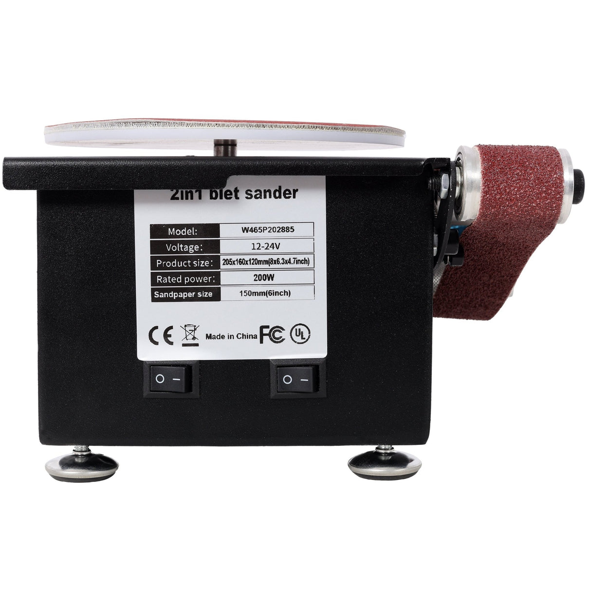 2 in 1 Mini Belt Disc Sander Bench Grinder Electric Adjustable Speed - Fab Heavy Parts