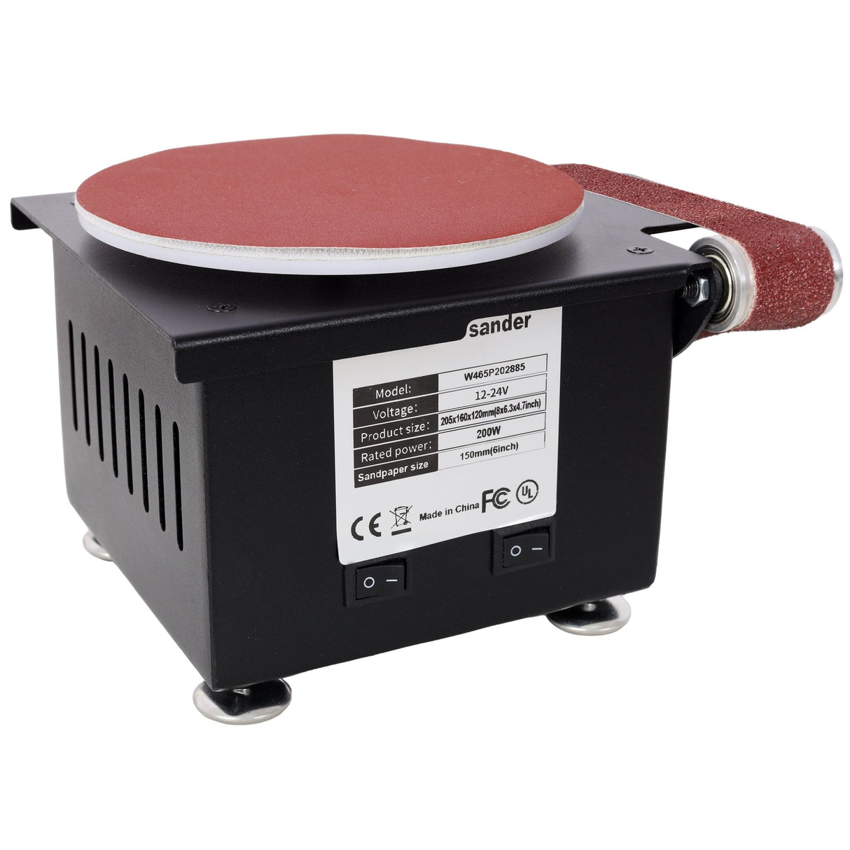 2 in 1 Mini Belt Disc Sander Bench Grinder Electric Adjustable Speed - Fab Heavy Parts