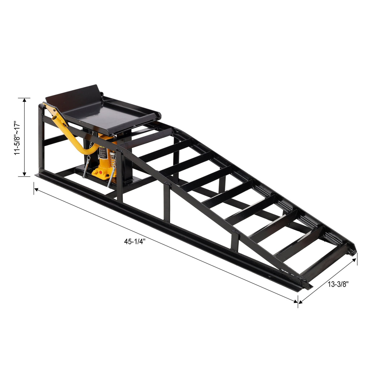 2 Pack 5 Ton Auto Car Truck Service Ramps Lifts with Pedal - Black - Fab Heavy Parts