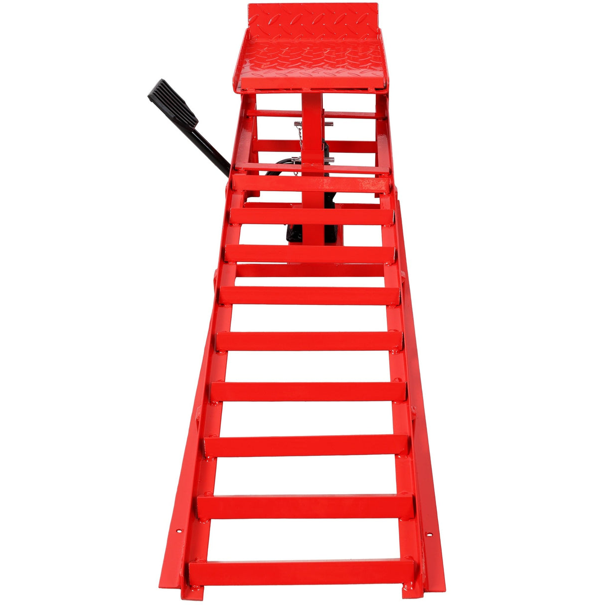 2 Pack 5 Ton Auto Car Truck Service Ramps Lifts with Pedal - Red - Fab Heavy Parts