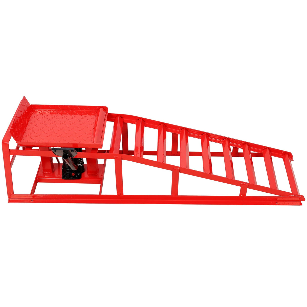 2 Pack 5 Ton Auto Car Truck Service Ramps Lifts with Pedal - Red - Fab Heavy Parts